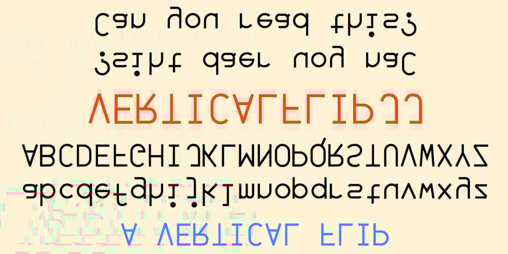 VerticalFlipJJ font