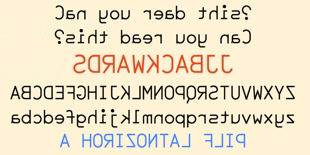 SdrawkcabJJ font