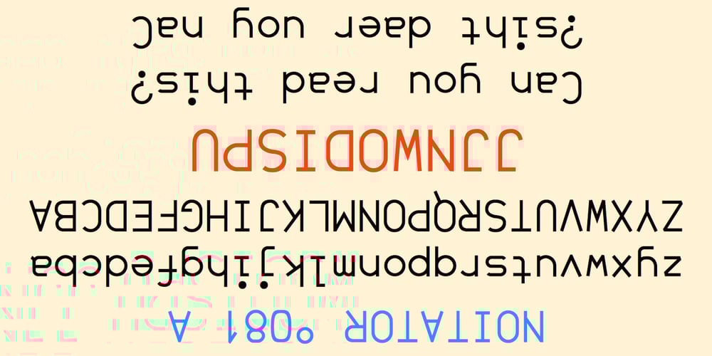 UpsidedownJJ font
