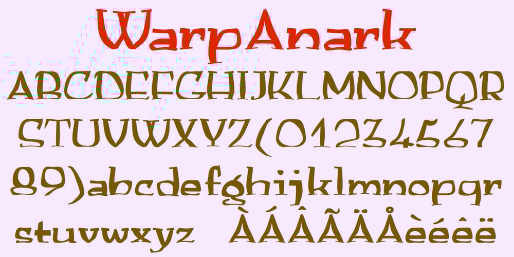 WarpedAnark font