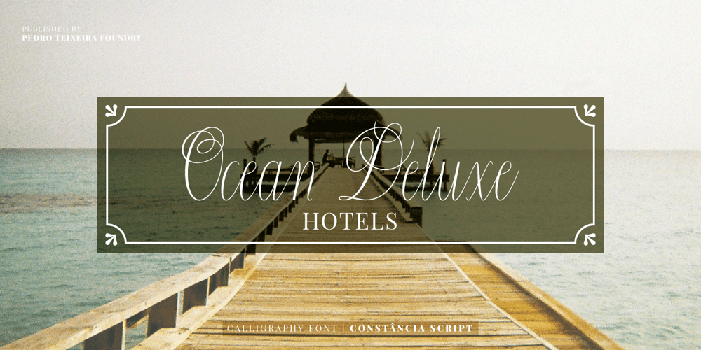 Constância Script font