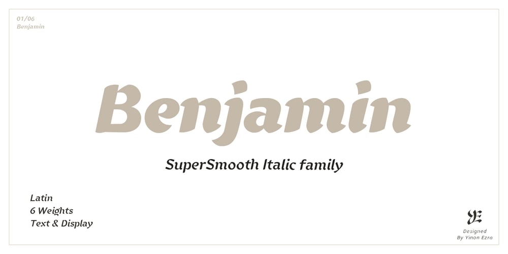 Ye Benjamin font