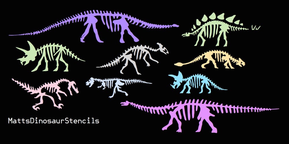 MattsDinosaurStencils font