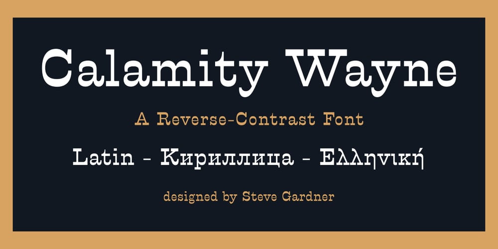 Calamity Wayne font