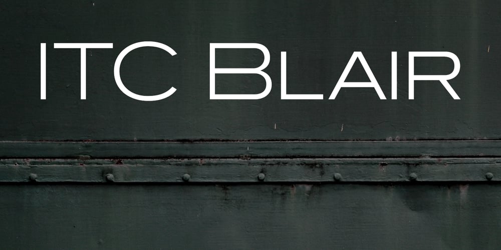 ITC Blair font