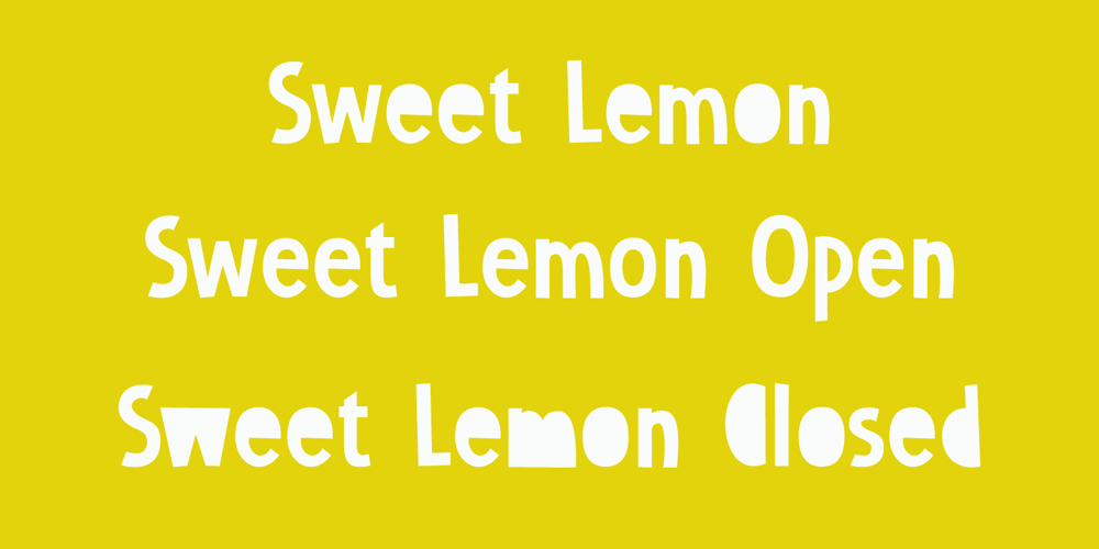 Sweet Lemon font