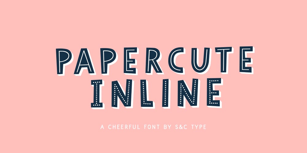 Papercute Inline font