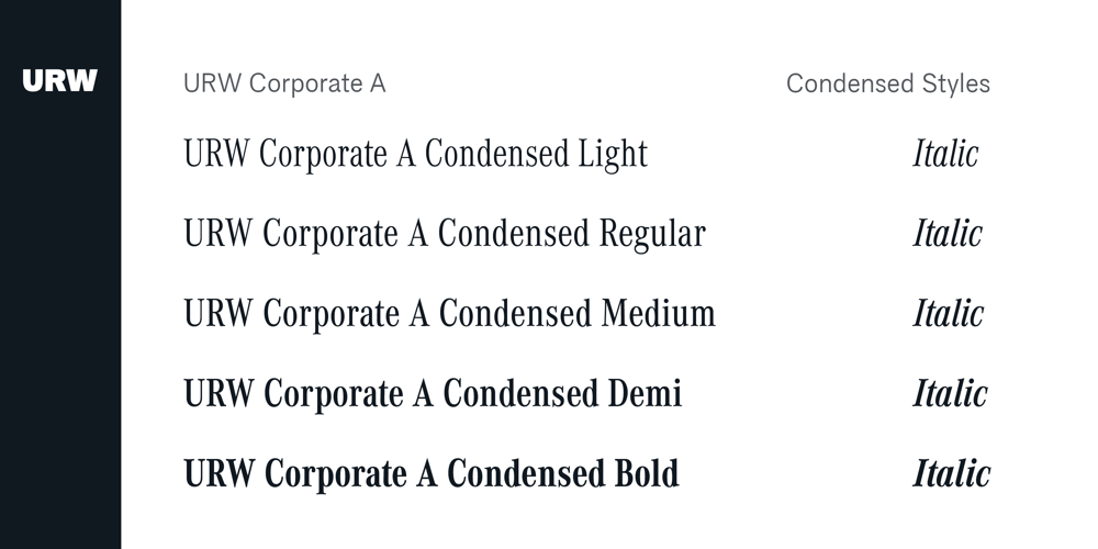 Corporate A font