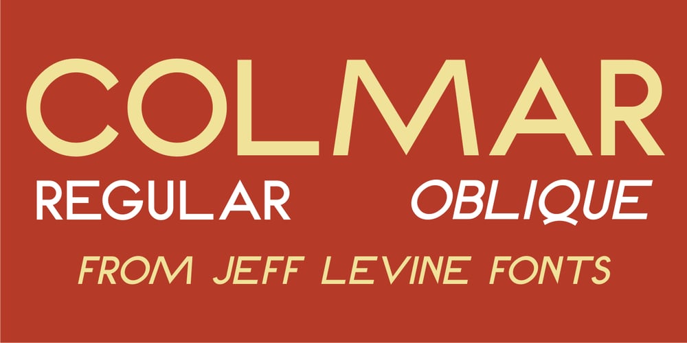 Colmar JNL font