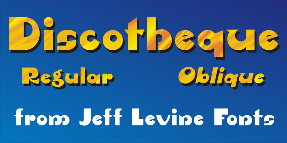 Discotheque JNL font