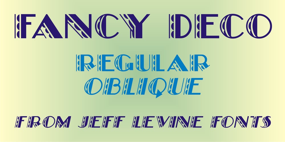 Fancy Deco JNL font