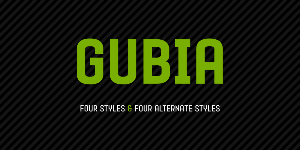 Gubia font