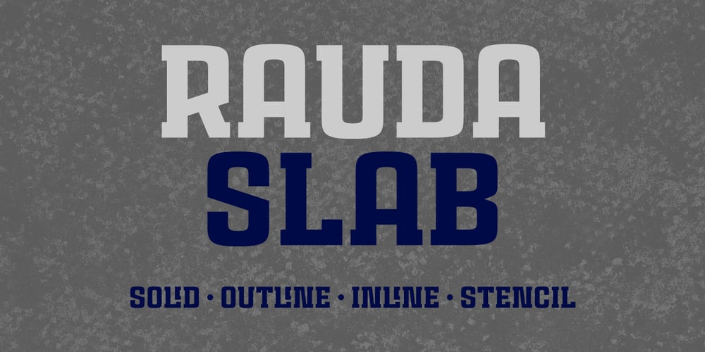 Rauda Slab font