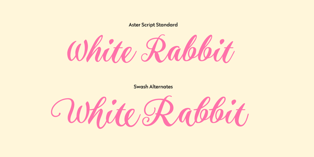 Aster Script font