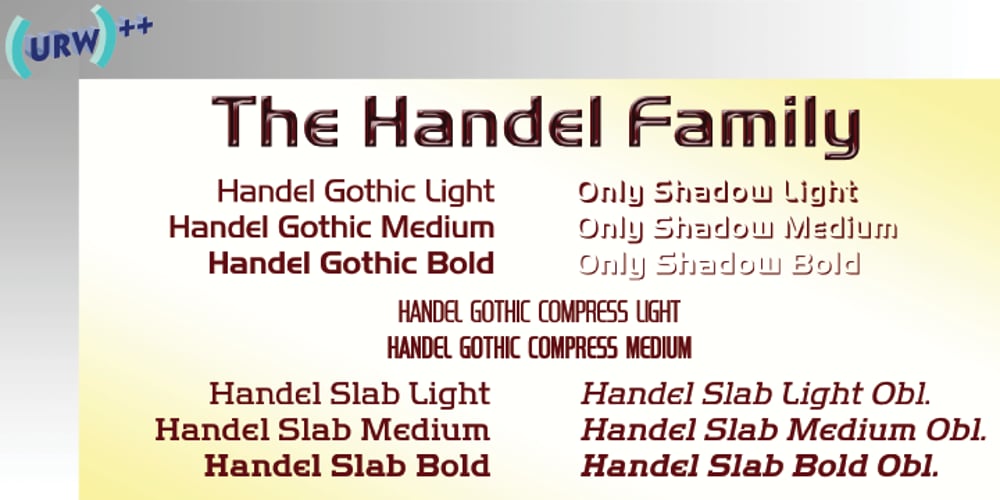 Handel Slab font