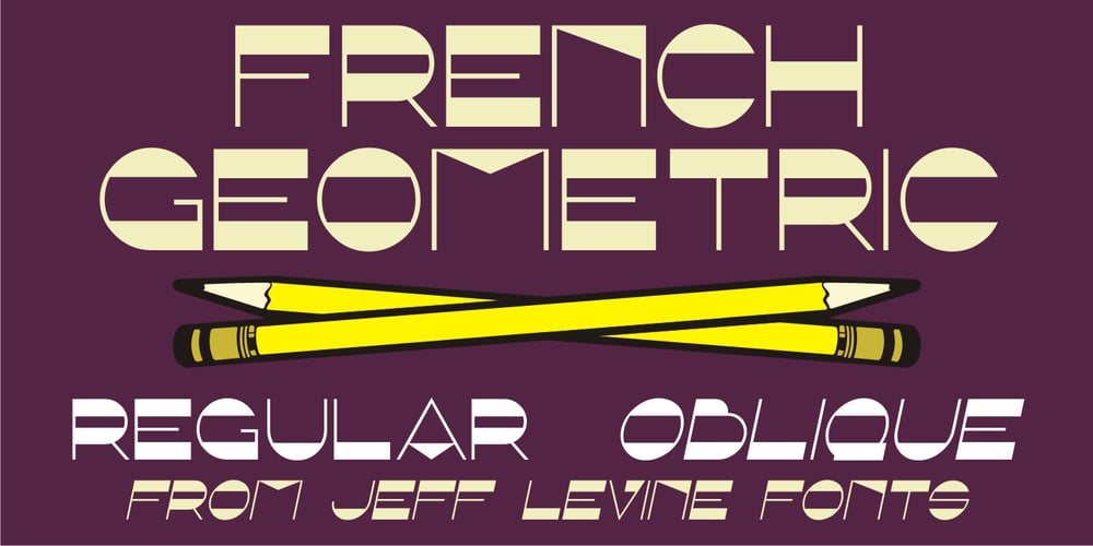 French Geometric JNL font