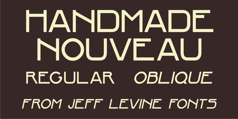 Handmade Nouveau JNL font