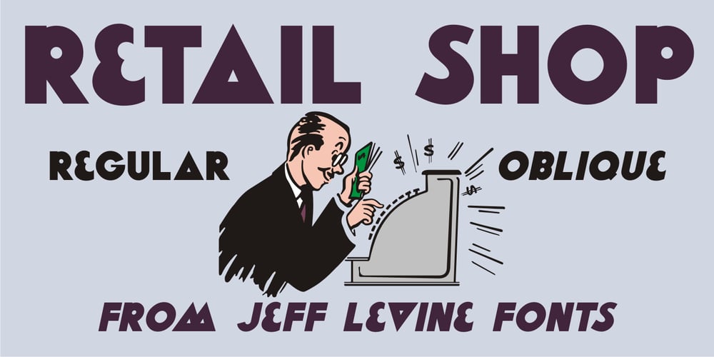 Retail Shop JNL font