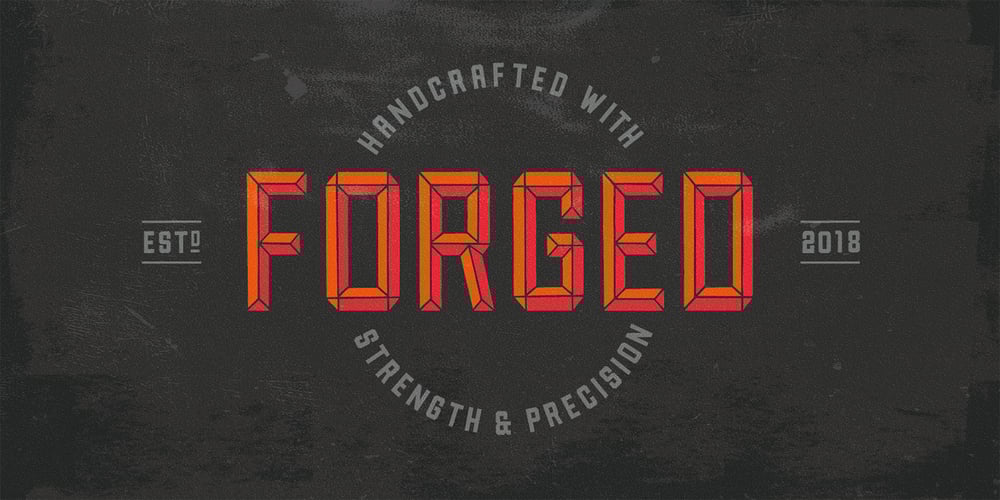 Forged font