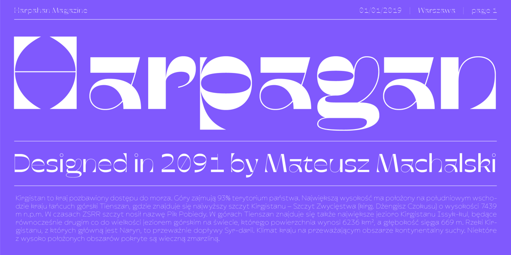 Harpagan font