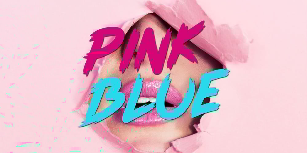 Pink Blue font