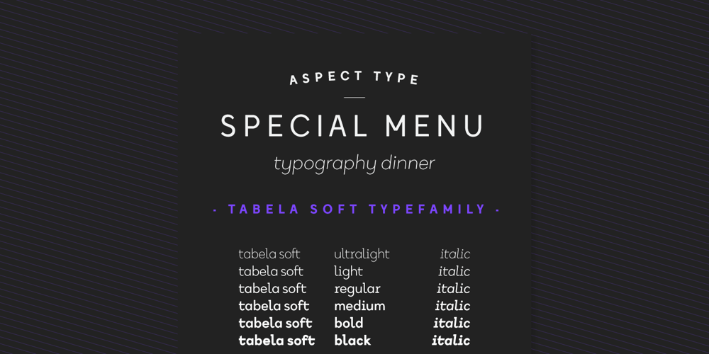 Tabela Soft font