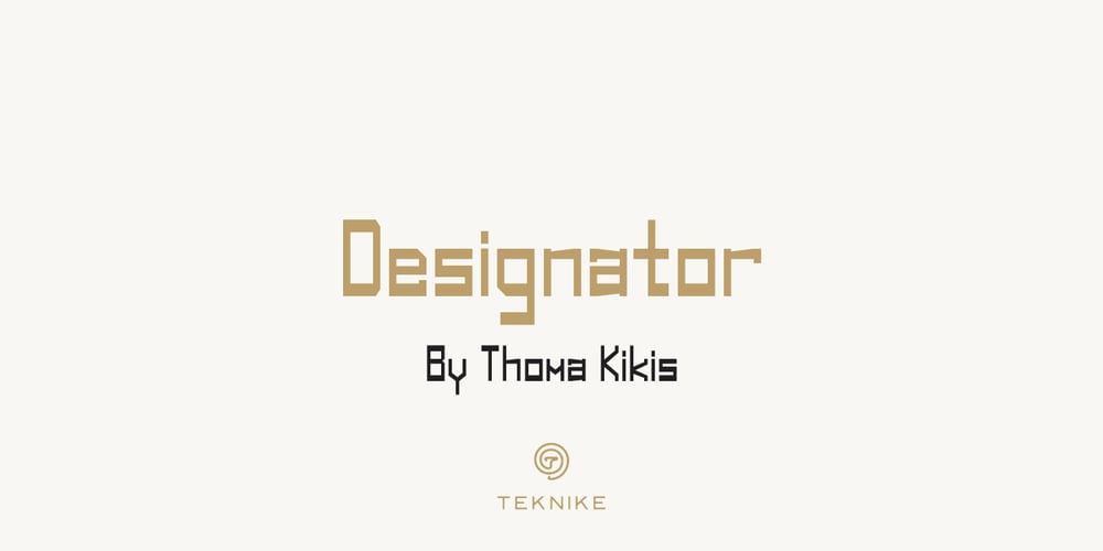 Designator font