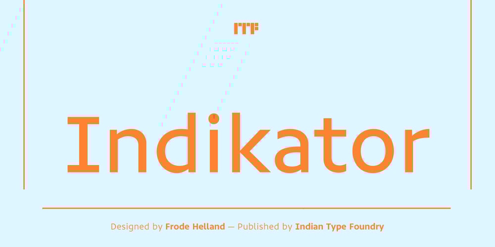 Indikator font