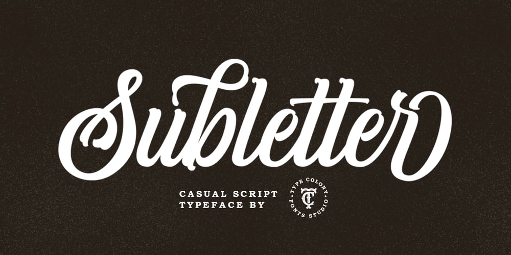 Subletter font