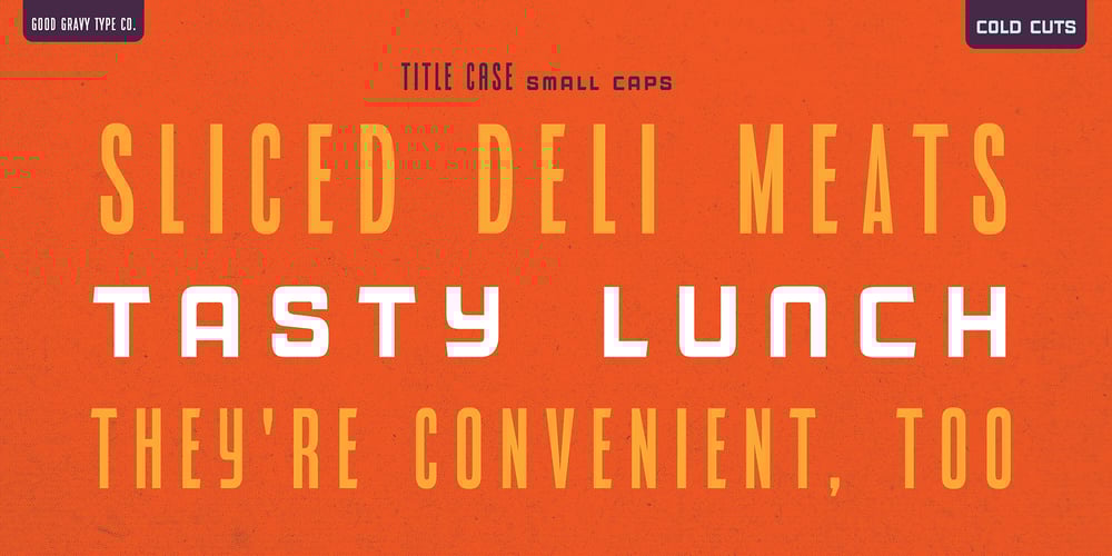Cold Cuts font