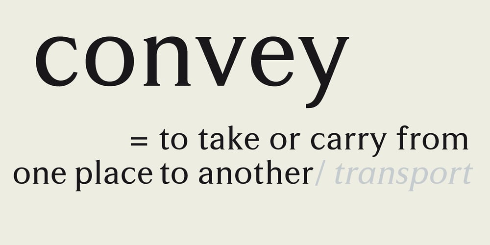 Convey font