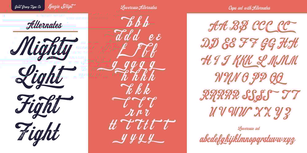 Koozie Script font