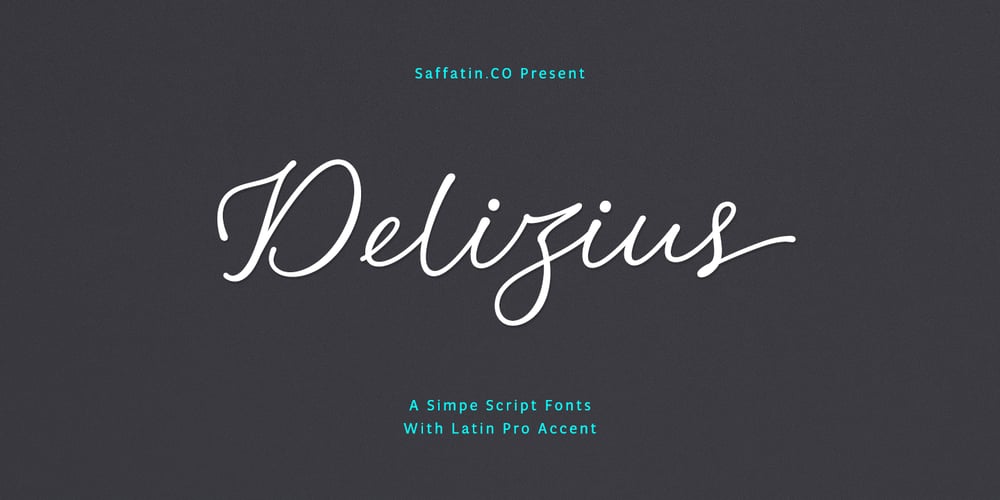 Delizius Script Latin Pro font