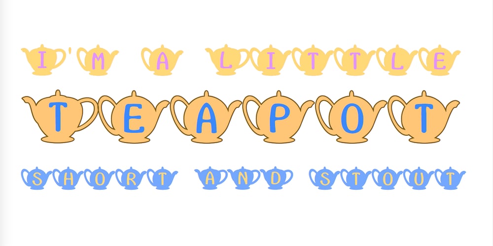 Teapot font