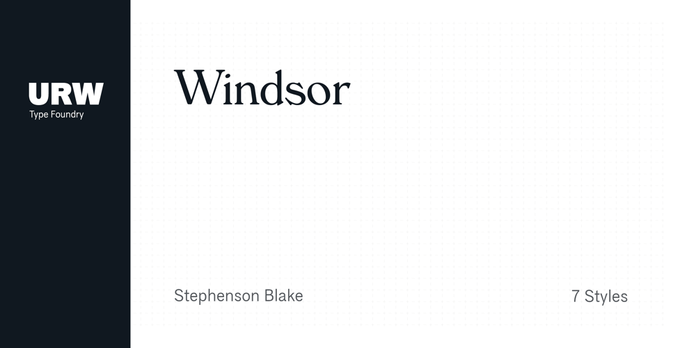 Windsor font