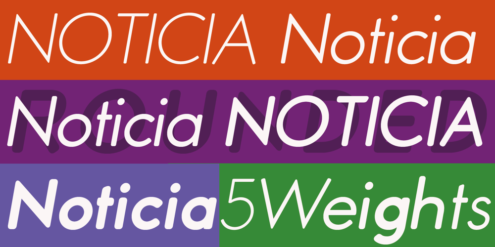 Noticia Rounded font