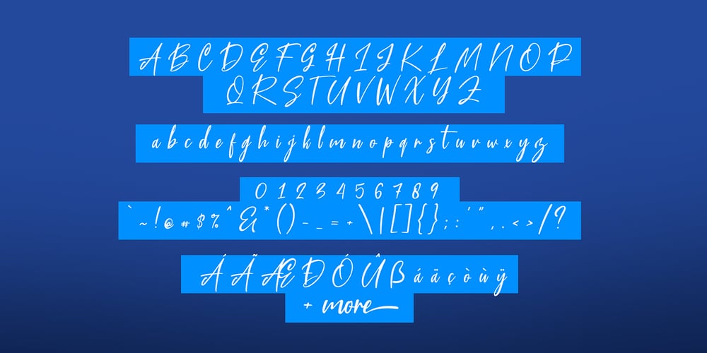 Blue Pen font