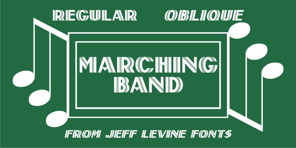 Marching Band JNL font
