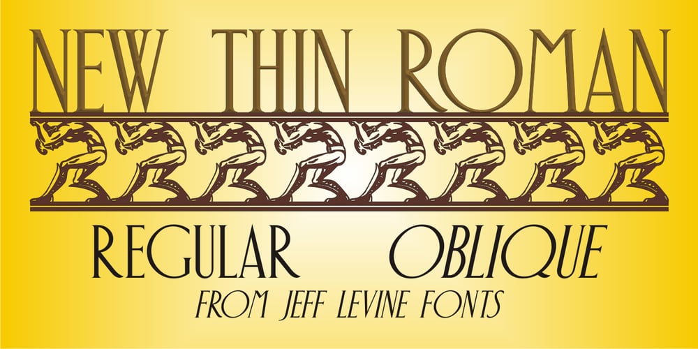 New Thin Roman JNL font