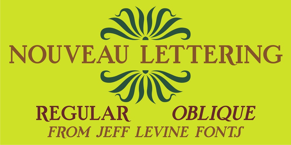 Nouveau Lettering JNL font