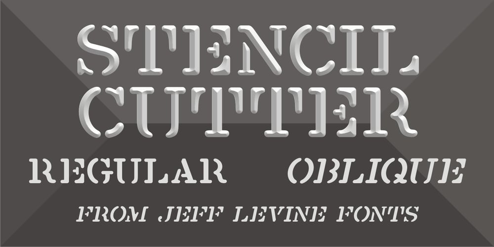 Stencil Cutter JNL font