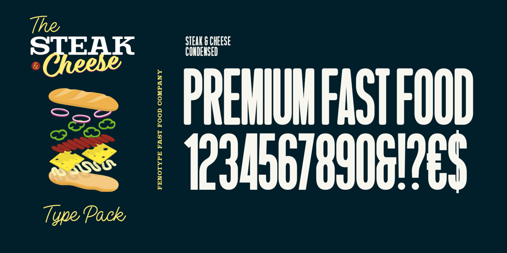 Steak And Cheese font