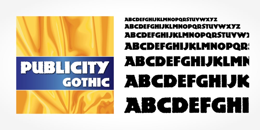 Publicity Gothic font