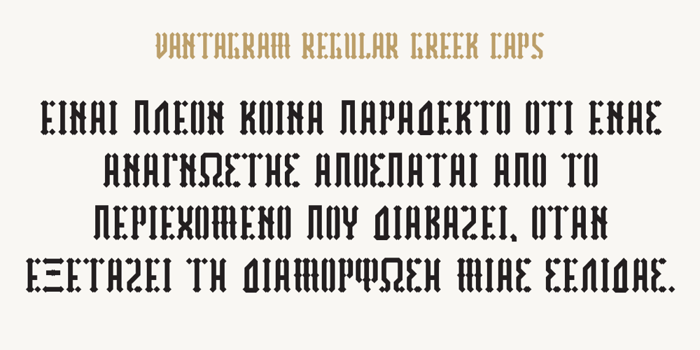 Vantagram font