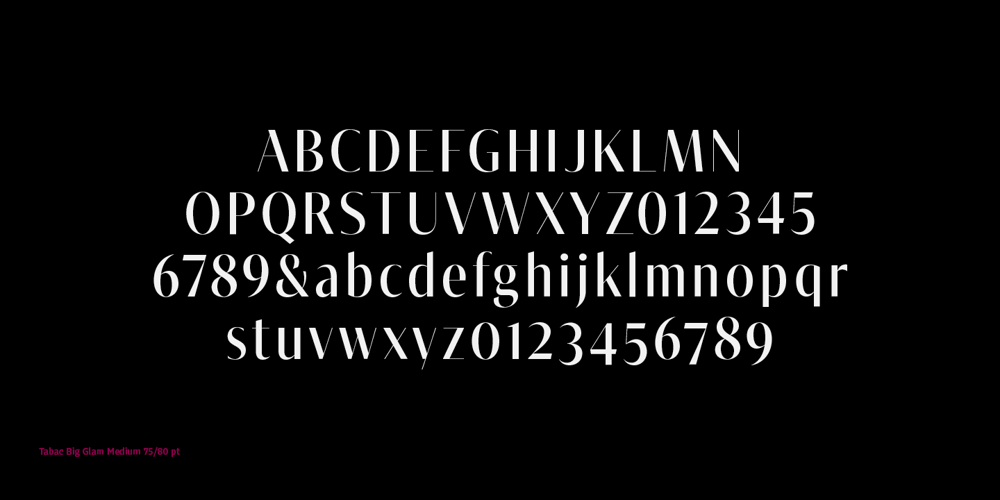Tabac Big Glam font