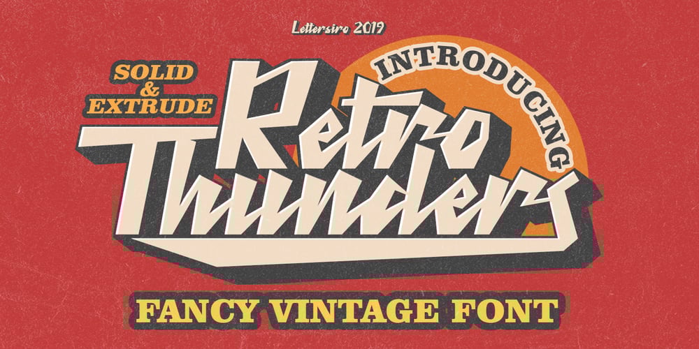 Retro Thunders font