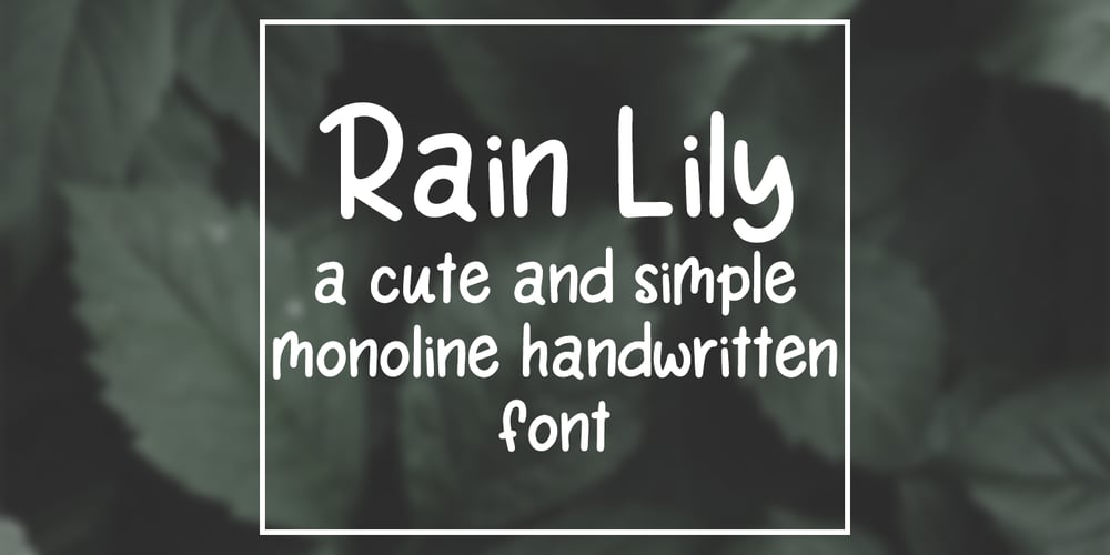 Rain Lily font