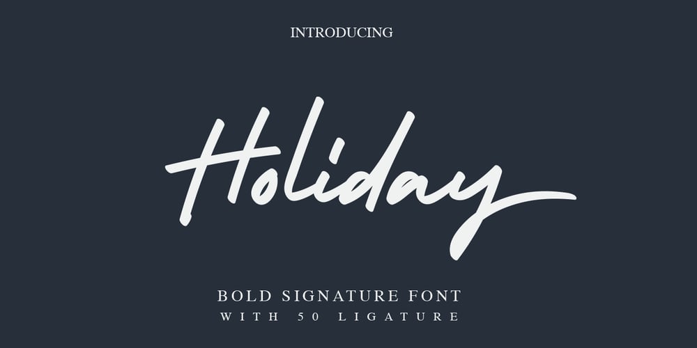 Holiday font
