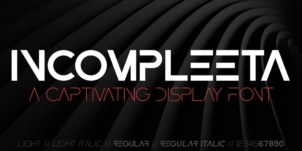 Incompleeta font