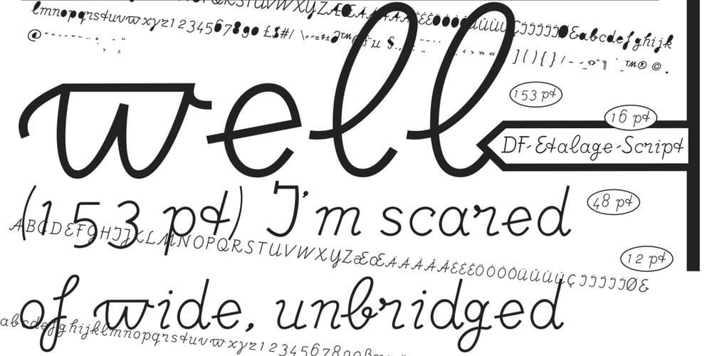 DF Etalage Script font